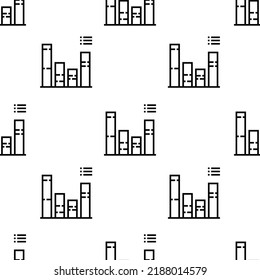 bar chart icon pattern. Seamless bar chart pattern on white background.