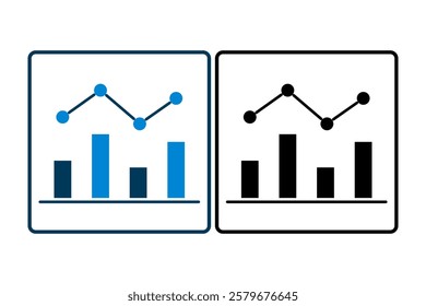 bar chart icon. Icon related to graph and seo . suitable for web site, app, user interfaces, printable etc. solid icon style. simple vector design editable