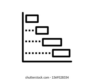 Bar chart icon representing data visualization and statistical analysis