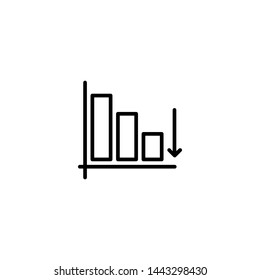 bar chart icon sign signifier vector