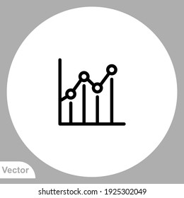 Bar chart icon sign vector,Symbol, logo illustration for web and mobile