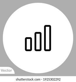 Bar chart icon sign vector,Symbol, logo illustration for web and mobile