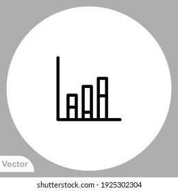 Vector de símbolo de gráfico de barras,Símbolo, ilustración de logotipo para web y móvil