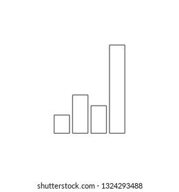 bar chart icon. Simple thin line, outline vector of charts and diagrams icons for UI and UX, website or mobile application