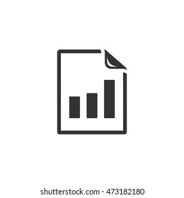 Bar chart icon in single color. Business presentation meeting data finance growth