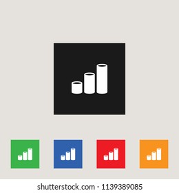 Bar chart icon, stock vector illustration, EPS10.
