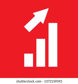 Bar chart icon, stock vector illustration, EPS10.