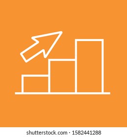 Bar chart icon, stock vector illustration, EPS10.