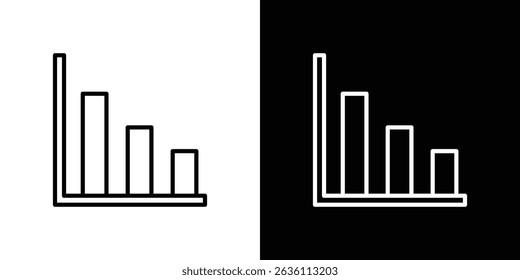 Bar chart icon symbol concept for graphic design, Website, UI. EPS