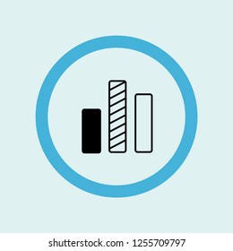 bar chart icon symbol. Premium quality isolated bar chart vector icon in trendy style. bar chart element.