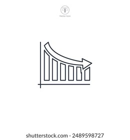 Icono de gráfico de barras Ilustración vectorial de tema aislado sobre fondo blanco
