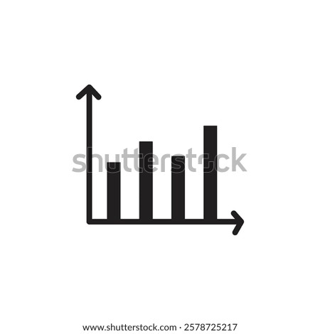 Bar Chart Icon Thin line art collection