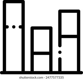 bar chart icon. Thin Linear Style Design Isolated On White Background