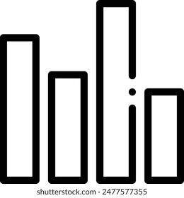 bar chart icon. Thin Linear Style Design Isolated On White Background