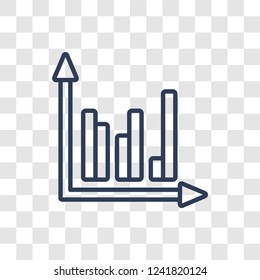 Bar chart icon. Trendy linear Bar chart logo concept on transparent background from Business and analytics collection