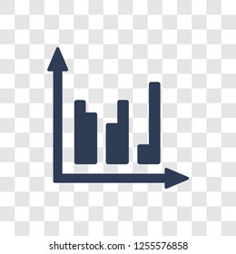 Bar chart icon. Trendy Bar chart logo concept on transparent background from Business and analytics collection
