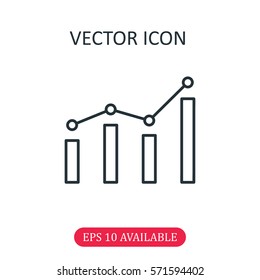 Bar chart  icon vector