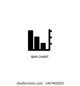 bar chart icon vector black design