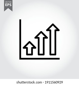 Bar chart icon vector. Eps10 vector illustration.