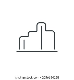 Bar chart icon, vector illustration