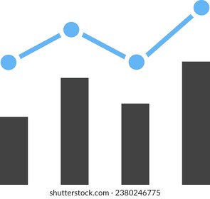 Bar Chart icon vector image. Suitable for mobile application web application and print media.