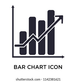 Bar chart icon vector isolated on white background for your web and mobile app design, Bar chart logo concept