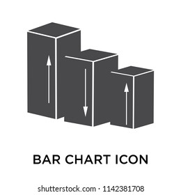 Bar chart icon vector isolated on white background for your web and mobile app design, Bar chart logo concept