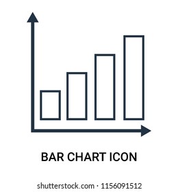 Bar chart icon vector isolated on white background, Bar chart transparent sign , outline thin symbols or linear analytics
