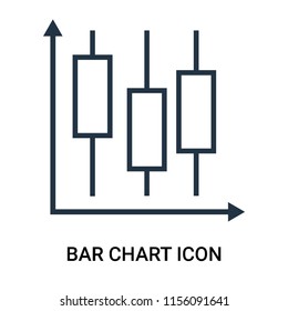 Bar chart icon vector isolated on white background, Bar chart transparent sign , outline thin symbols or linear analytics
