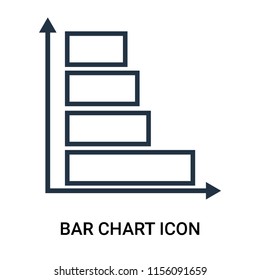 Bar chart icon vector isolated on white background, Bar chart transparent sign , outline thin symbols or linear analytics