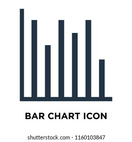 Bar chart icon vector isolated on white background, Bar chart transparent sign