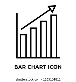 Bar chart icon vector isolated on white background, Bar chart transparent sign