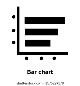 Bar chart icon vector isolated on white background, logo concept of Bar chart sign on transparent background, filled black symbol