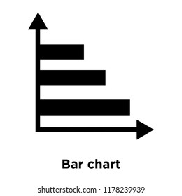 Bar chart icon vector isolated on white background, logo concept of Bar chart sign on transparent background, filled black symbol