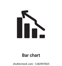 Bar chart icon vector isolated on white background, logo concept of Bar chart sign on transparent background, filled black symbol