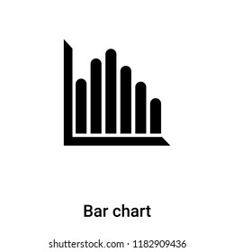 Bar chart icon vector isolated on white background, logo concept of Bar chart sign on transparent background, filled black symbol