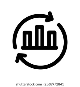 bar chart icon. vector line icon for your website, mobile, presentation, and logo design.