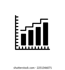 Bar Chart icon in vector. Logotype