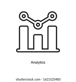 Bar chart icon vector on white background. Analytics black icon illustration