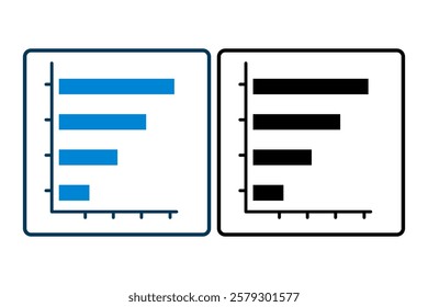 bar chart icon vector. Icon related to graph and seo . suitable for web site, app, user interfaces, printable etc. solid icon style. simple vector design editable