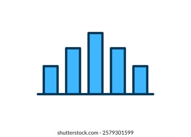 bar chart icon vector. Icon related to graph and seo . suitable for web site, app, user interfaces, printable etc. flat line icon style. simple vector design editable