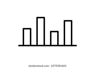 bar chart icon vector. Icon related to graph and seo . suitable for web site, app, user interfaces, printable etc. line icon style. simple vector design editable