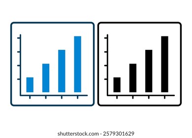 bar chart icon vector. Icon related to graph and seo . suitable for web site, app, user interfaces, printable etc. solid icon style. simple vector design editable