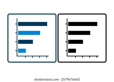 bar chart icon vector. Icon related to graph and seo . suitable for web site, app, user interfaces, printable etc. solid icon style. simple vector design editable