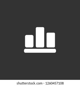 bar chart icon vector. bar chart sign on black background. bar chart icon for web and app
