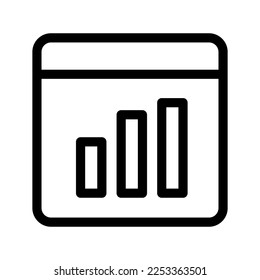 Bar Chart Icon Vector Symbol Design Illustration