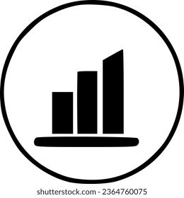 bar chart icon vector symbol design illustration