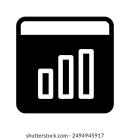 Bar Chart Icon Vector Symbol Design Illustration