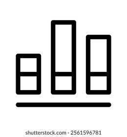 Bar Chart Icon Vector Symbol Design Illustration