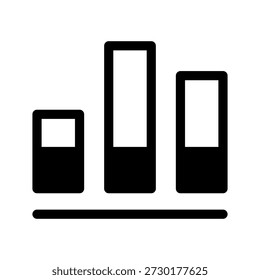 Balkendiagramm-Symbol, Vektorsymbol-Entwurfsgrafik